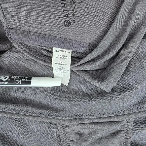 Athleta Dark Grey Bandeau style bikini Size Large - Picture 4 of 6